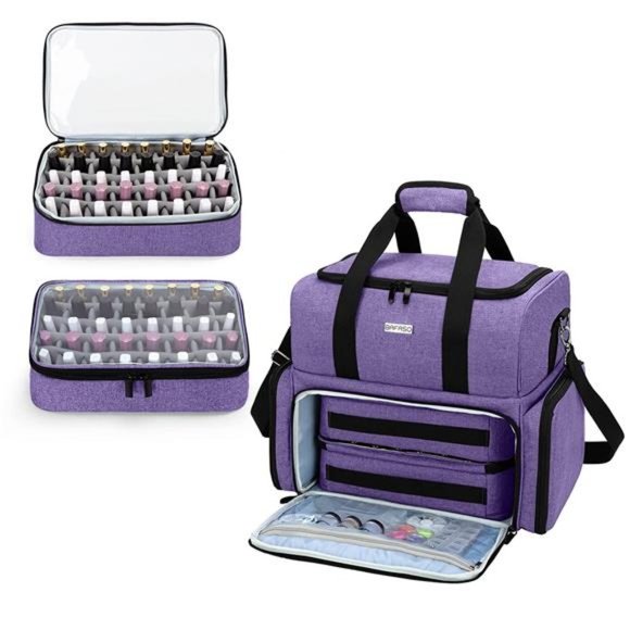 Nail Polish Organizer Holds 80 Bottles (15ml - 0.5 fl.oz) and a UV Nail Lamp - Picture 3 of 6